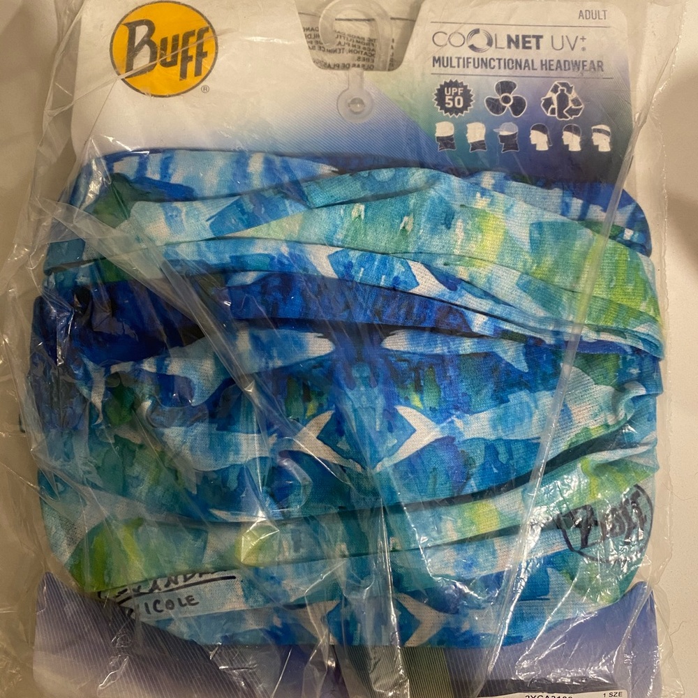 Buff sun protection neck gator blue